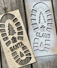 Wooden Santa Boot Print Stencils