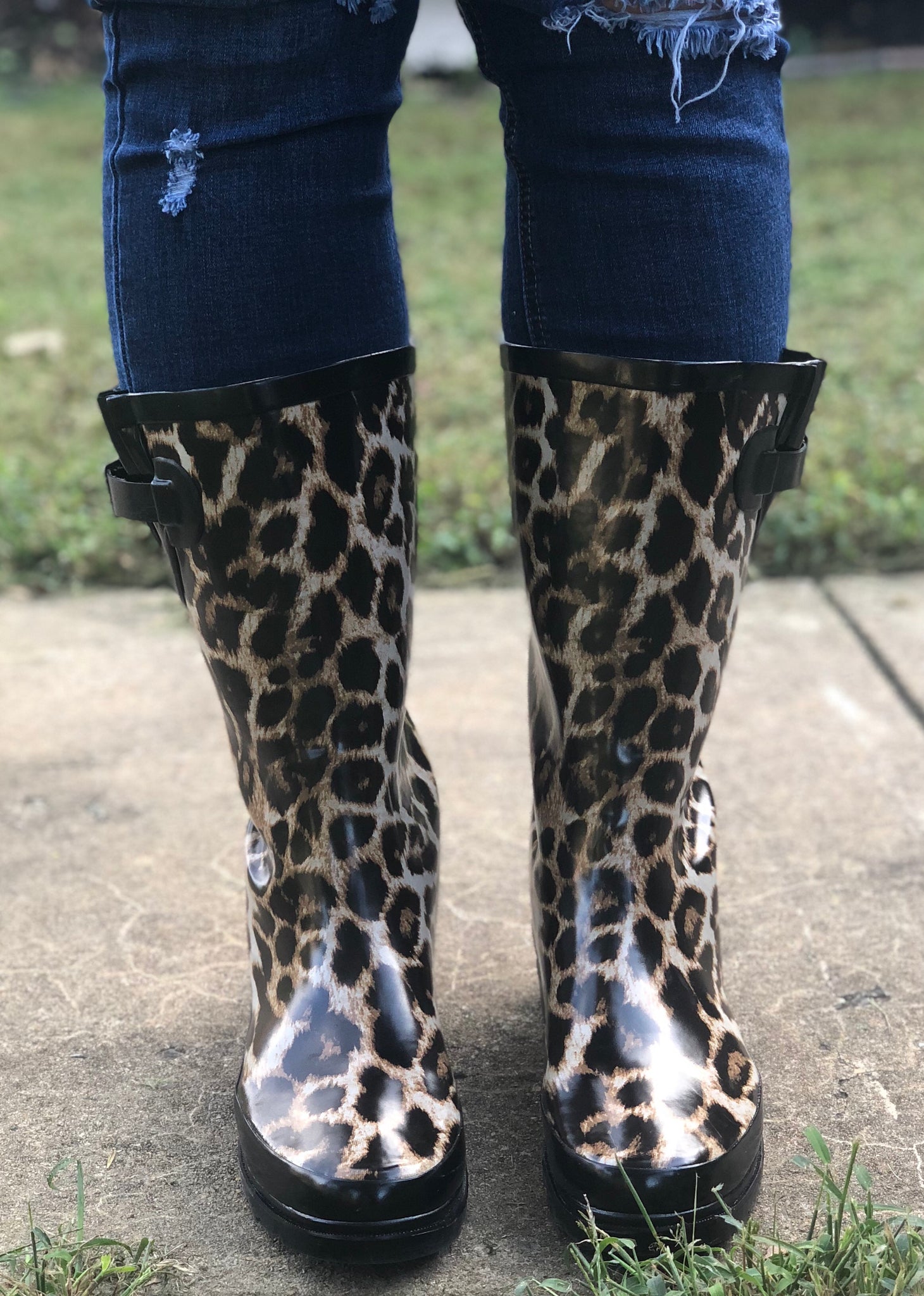 leopard ankle boots size 11