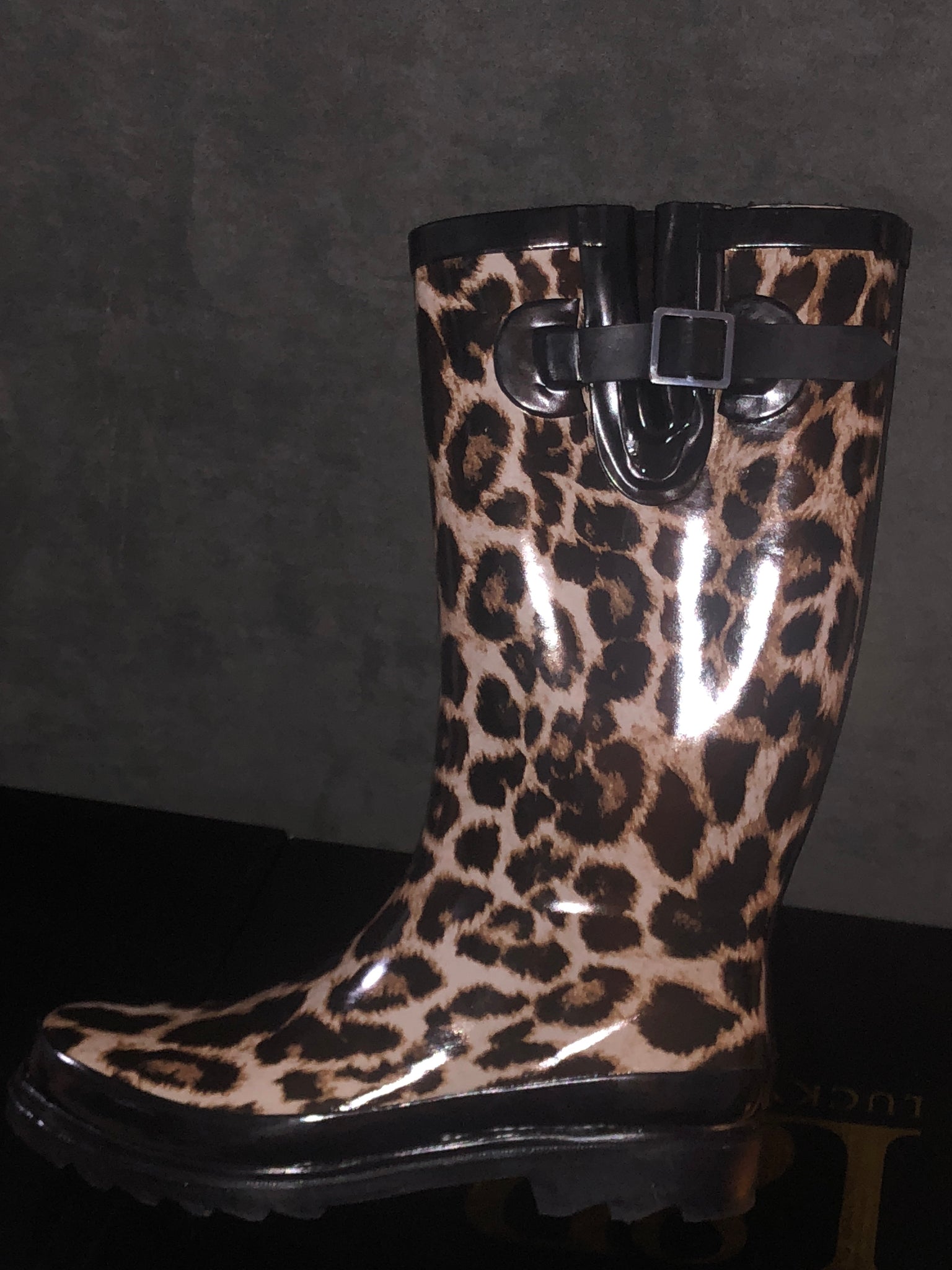 leopard print boots size 7