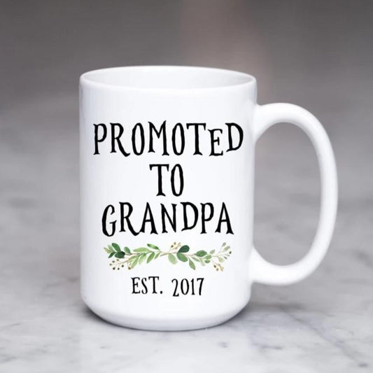 Promoted to Grandpa Star Mug – Jonomea