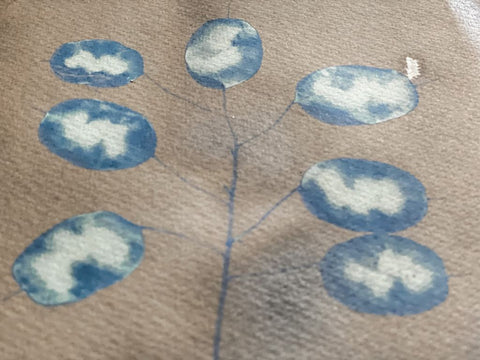 Creative Kids cyanotype close up