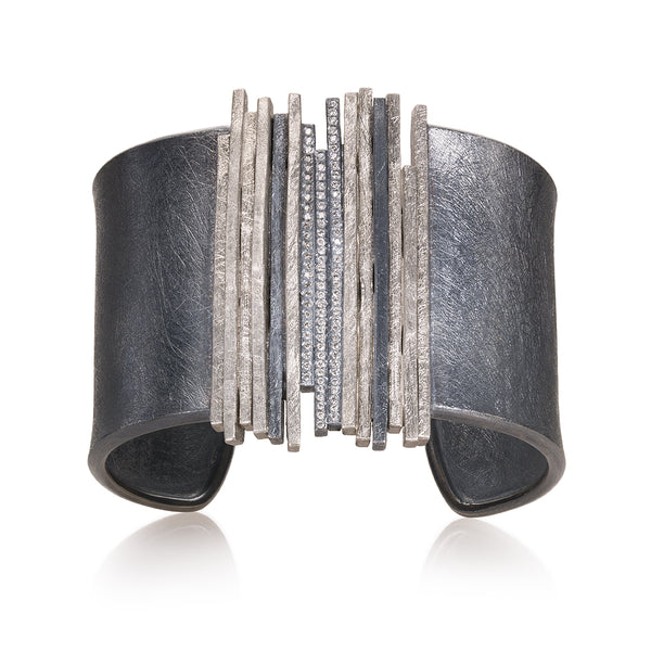 Mixed Metal Diamond Cuff Todd Reed Jewelry 