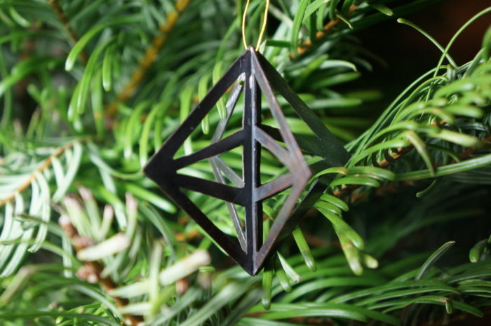 ornament in shape of brand symbol