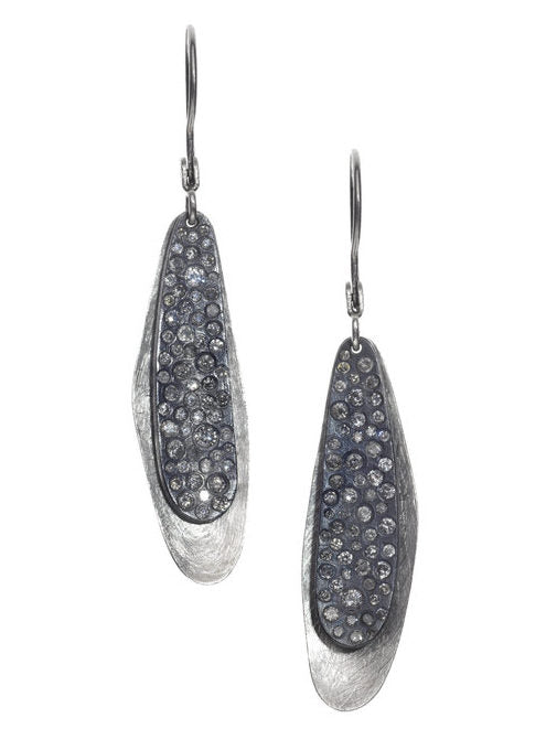 Todd Reed dark silver earrings