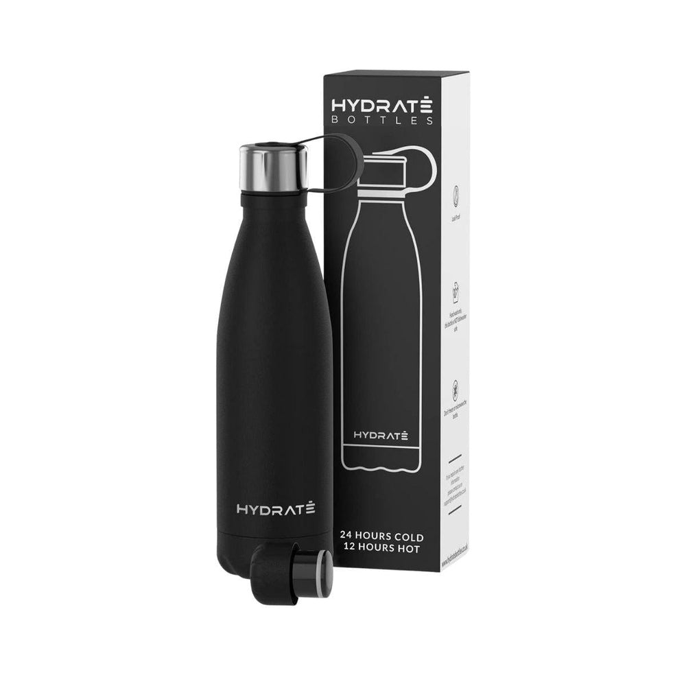 Super Insulated Stainless Steel Water Bottle  500ml  Carbon Black  Bpa Free - TRIBE product image