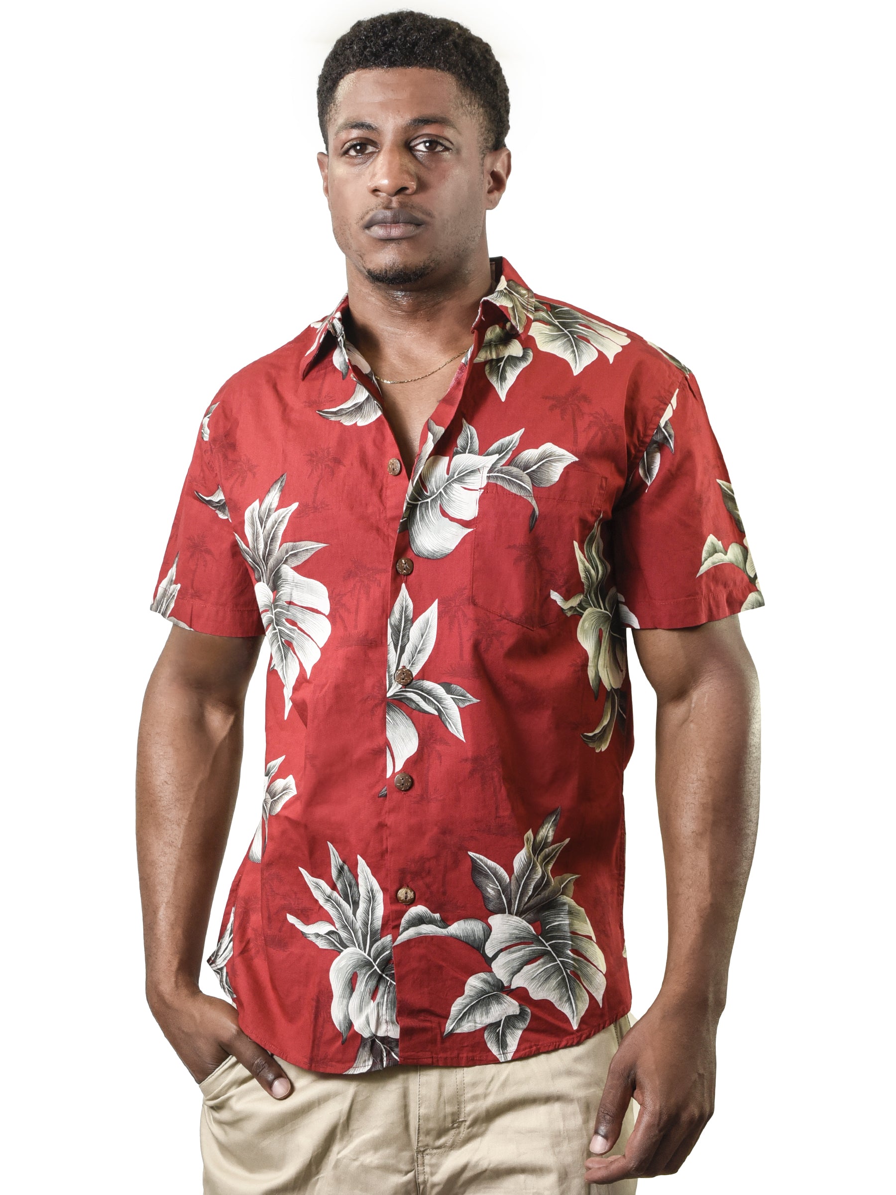 Men's Hawaiian Shirt, Palm Trees, Parrots and Coconuts – MODA GOODS