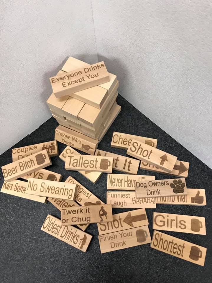 jenga drinking game block ideas