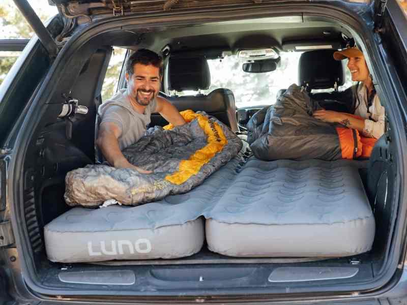 luno mattress in back of car