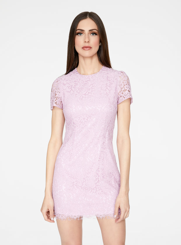lavender lace dress sleeve