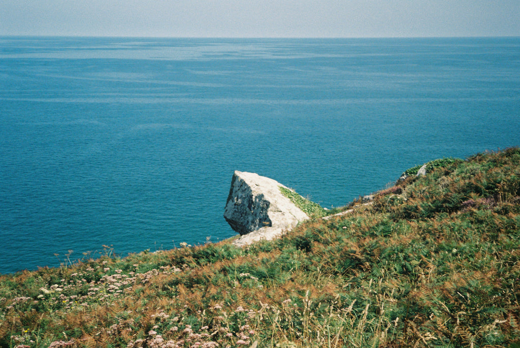 Why Shoot 35mm Film?| Picture of rock on cliff over looking the sea