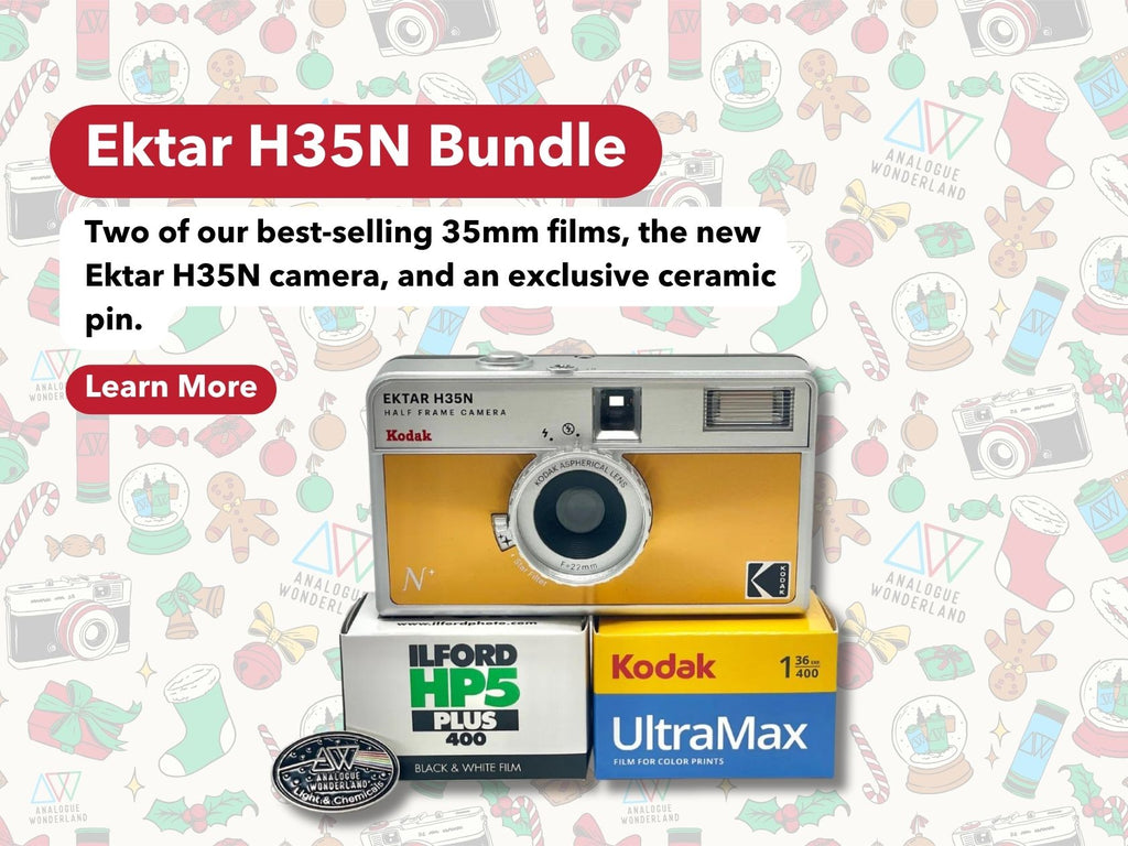 Beginner Bundle: Ektar H35N half frame camera with film and a pin