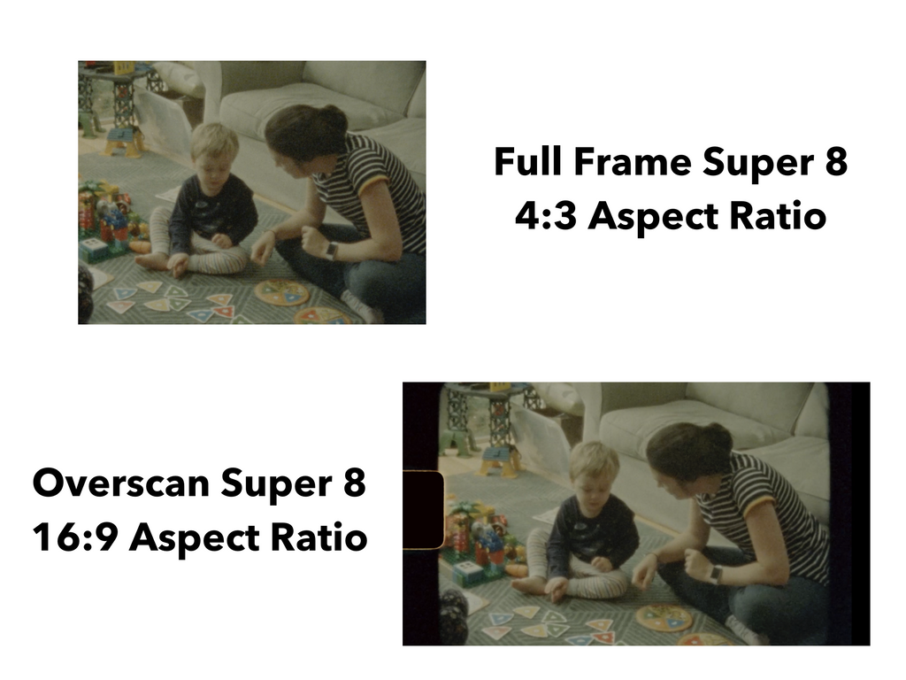 Full Frame vs OverScan Super 8 Movie Scans