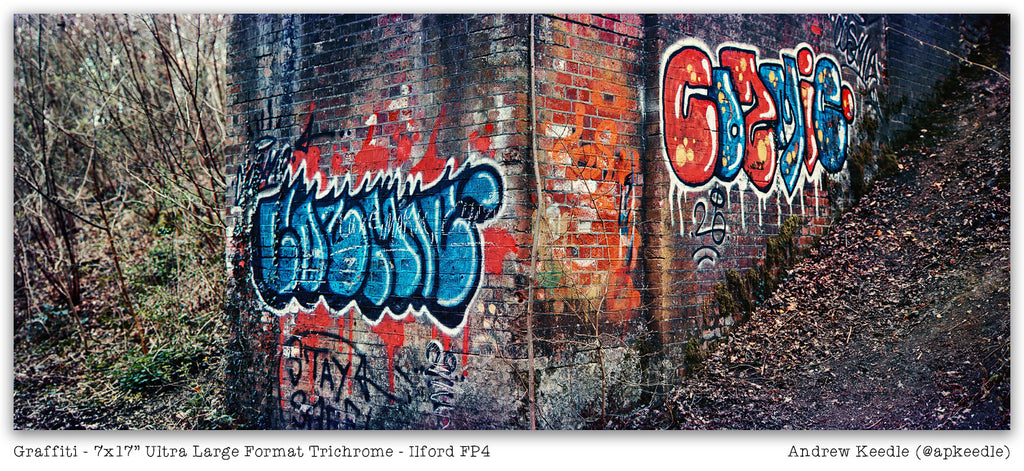 Kodak Film Shortage- what to shoot| trichrome of graffiti wall