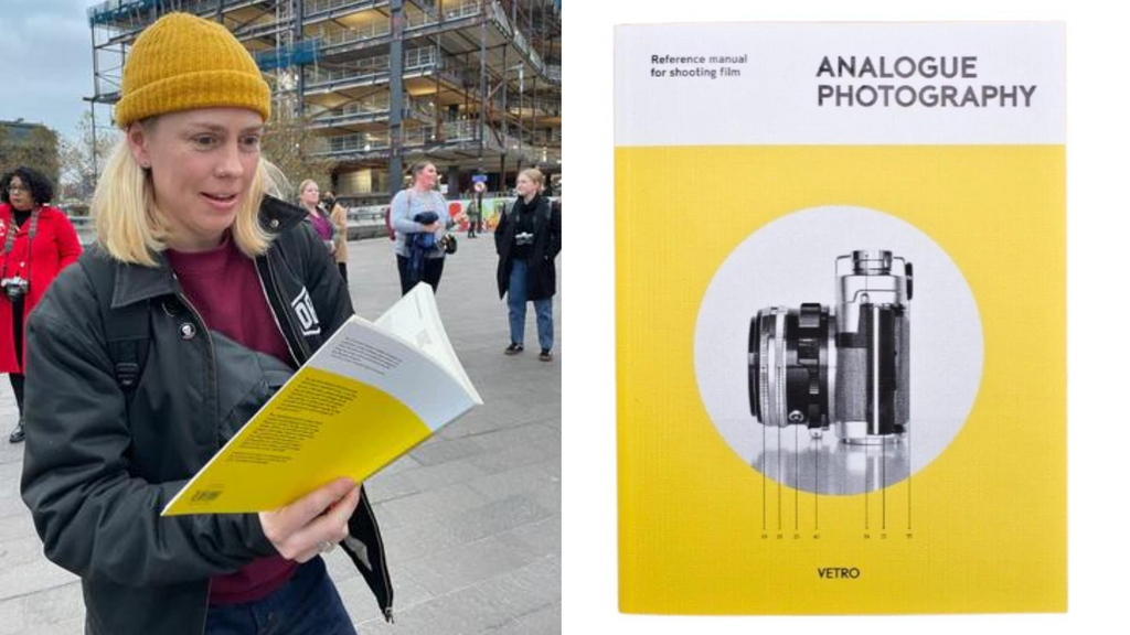 Why Shoot 35mm Film?| Girl reading photography book and close up of book