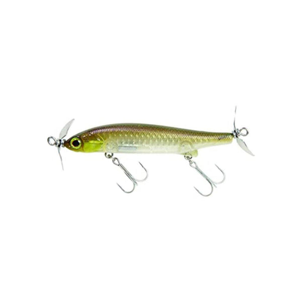 Cam's 2 Stinger Shad 40pc Spring Monkey Milk & Chartreuse Tail