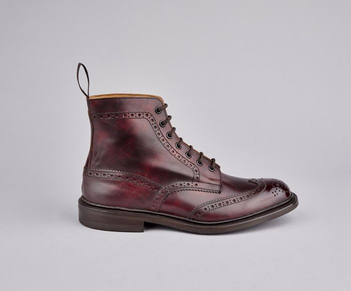 trickers burgundy