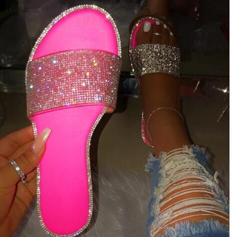 sequin flip flops in vibrant colors