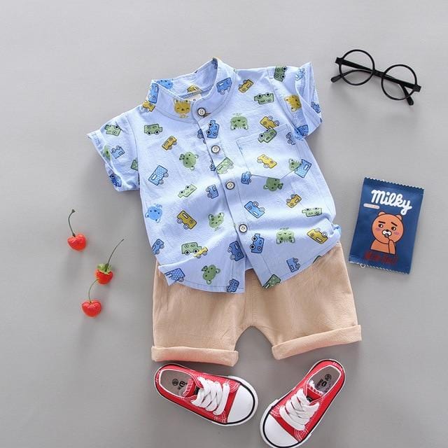 Fahion Baby Boy's Suit Summer Casual Clothes Set Top Shorts 2PCS Baby Clothing Set for Boys Infant Suits Kids Clothes
