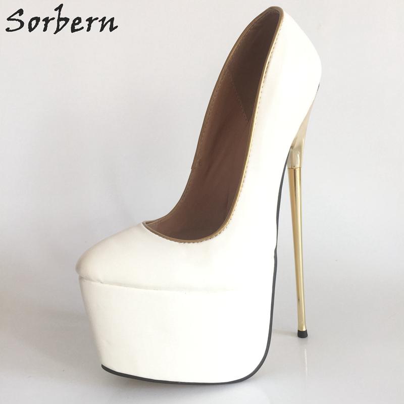 slip on white heels