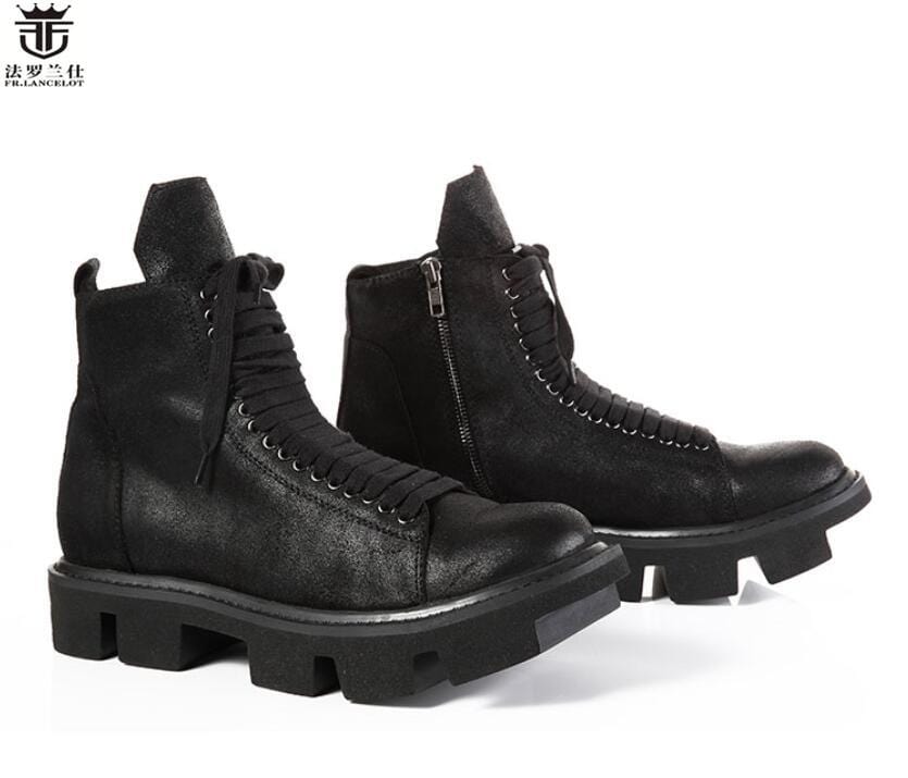 high end leather boots
