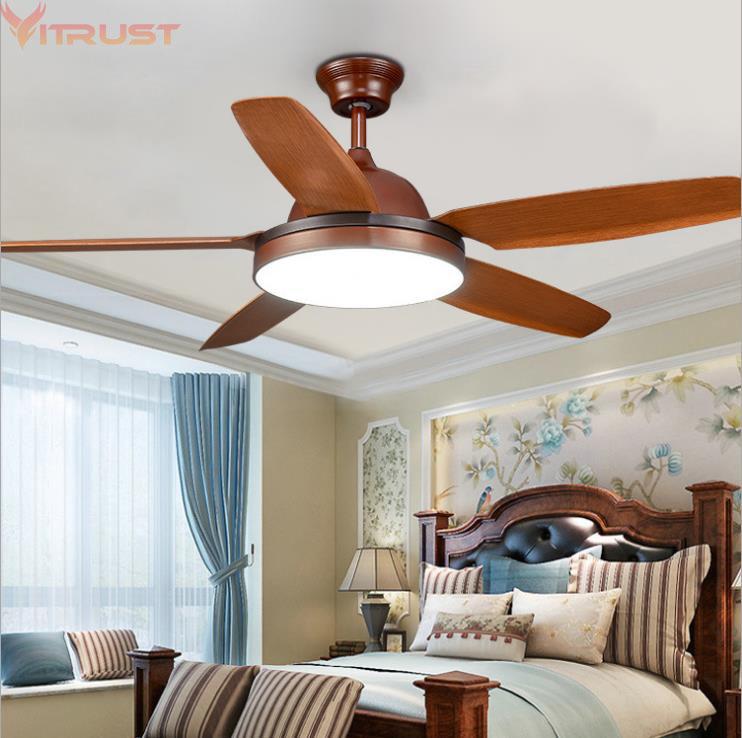 Nordic Ceiling Fan Lights 56in Led Lighting Living Bedroom Dining Ventilateur Plafond Lumiere Ventilador De Techo Remote Control