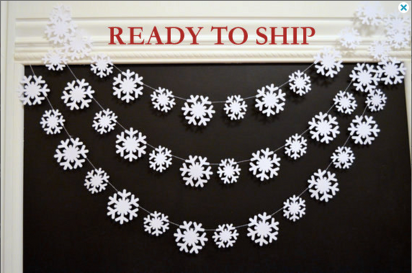 paper snowflake garland