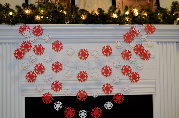 white paper christmas garland