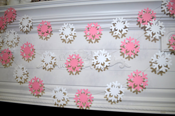 pink christmas garland