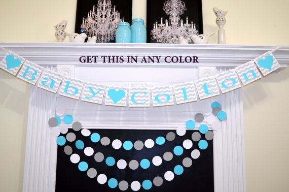 Baby Shower Banner Sign Shower Garland Welcome Baby Bunting