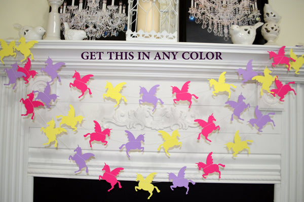 Unicorn Garland Unicorn Theme Birthday Decor Unicorn Room Decor Pink Purple Yellow Unicorns Baby Unicorn Shower Baby Shower