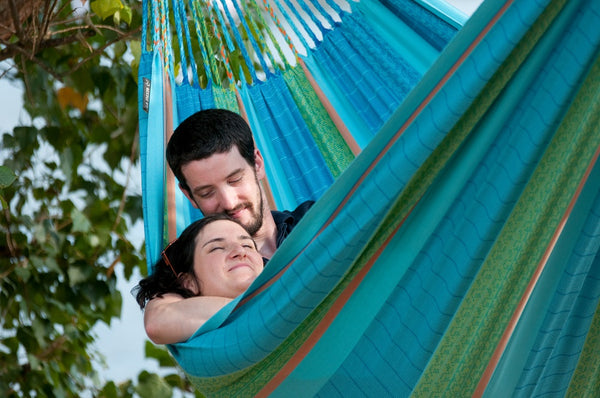 Family time in a hammock