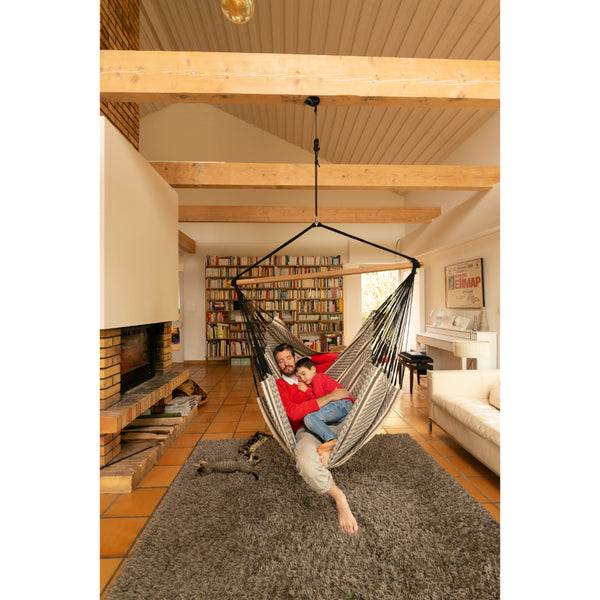 Hammock inside living area for relaxation