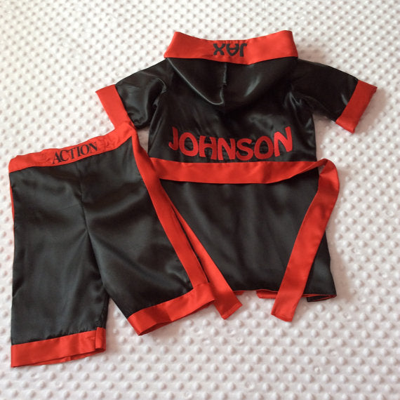 personalised baby boxing robe