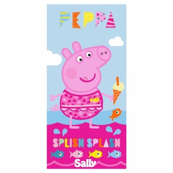 peppa pig hooded beach towel