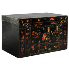 Painted Antique Opera Chest
