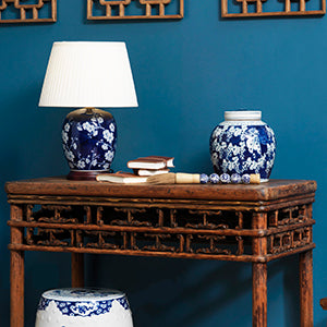 Chinese Blue and White Porcelain Lamps