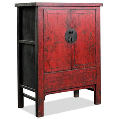 Antique Red Lacquer Shanxi Cabinet