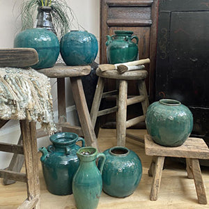 Green Chinese Ginger Jars