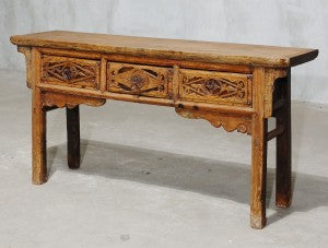 Shaanxi carved table