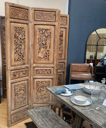 Chinese antique carved screen