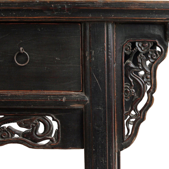 Four Drawer Dragon Carved Console