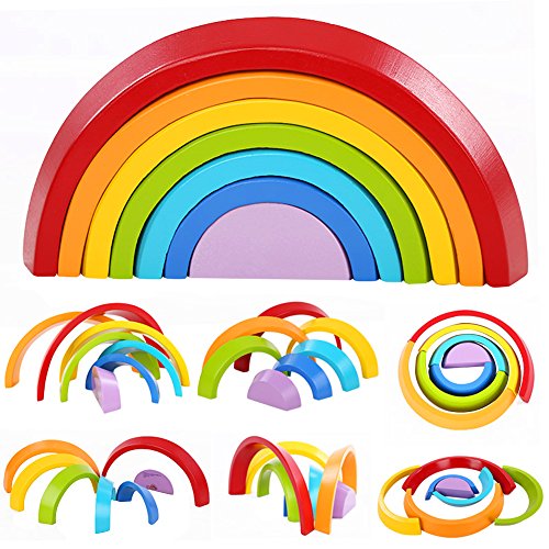 kids wooden rainbow