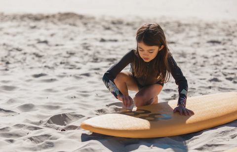 maintenance of kids foam surfboard.