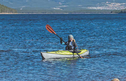 picture of a woman kayaking