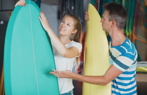 Beginner surfboard selection