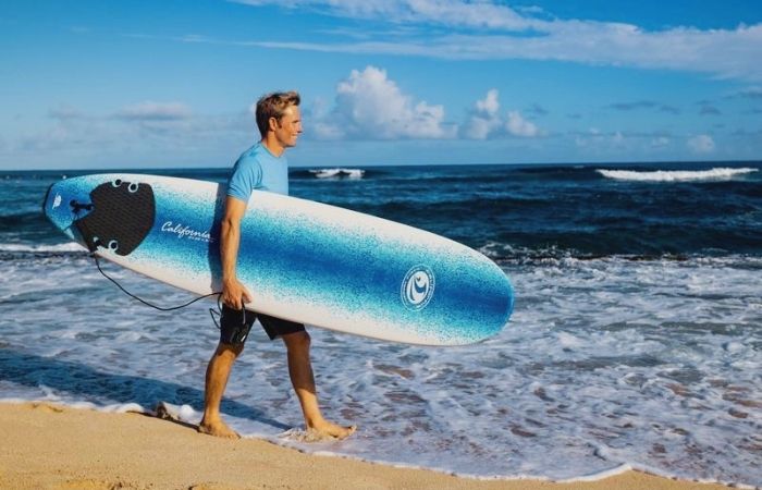 image of a surfer with a surfboard
