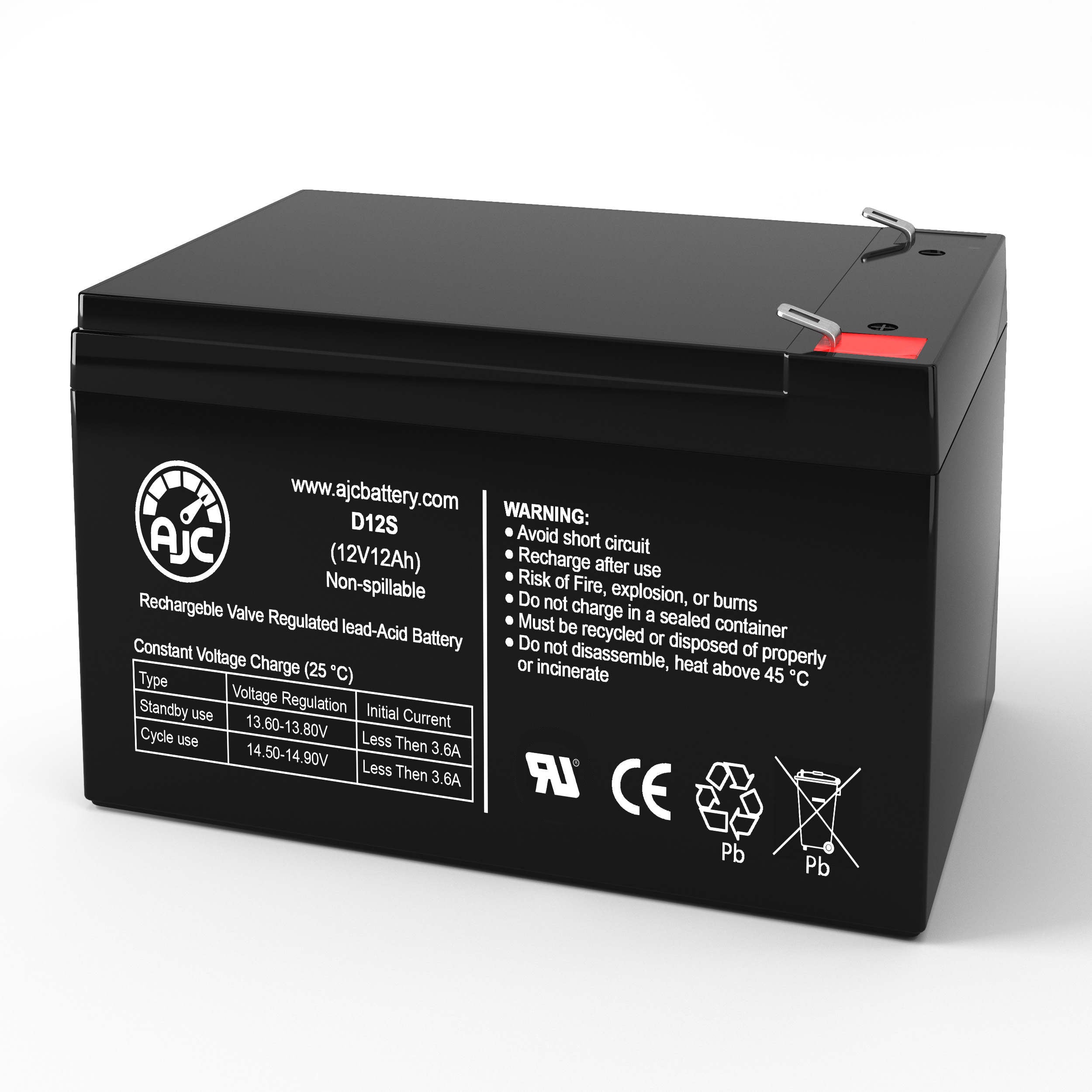 Casil CA12120 SLA 12V 12Ah Sealed Lead Acid Replacement Battery