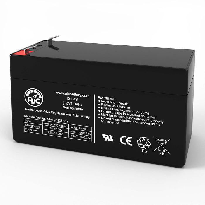 Diebold Accuvote 12V 1.3Ah Sealed Lead Acid Replacement Battery
