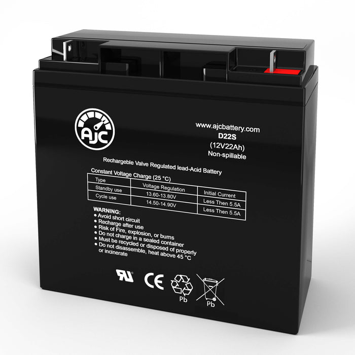 PowerVar ABCE1500M 12V 22Ah UPS Replacement Battery