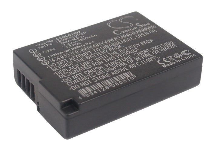 Panasonic Lumix Lumix DMC-G3K Lumix 1050mAh Replacement Battery: